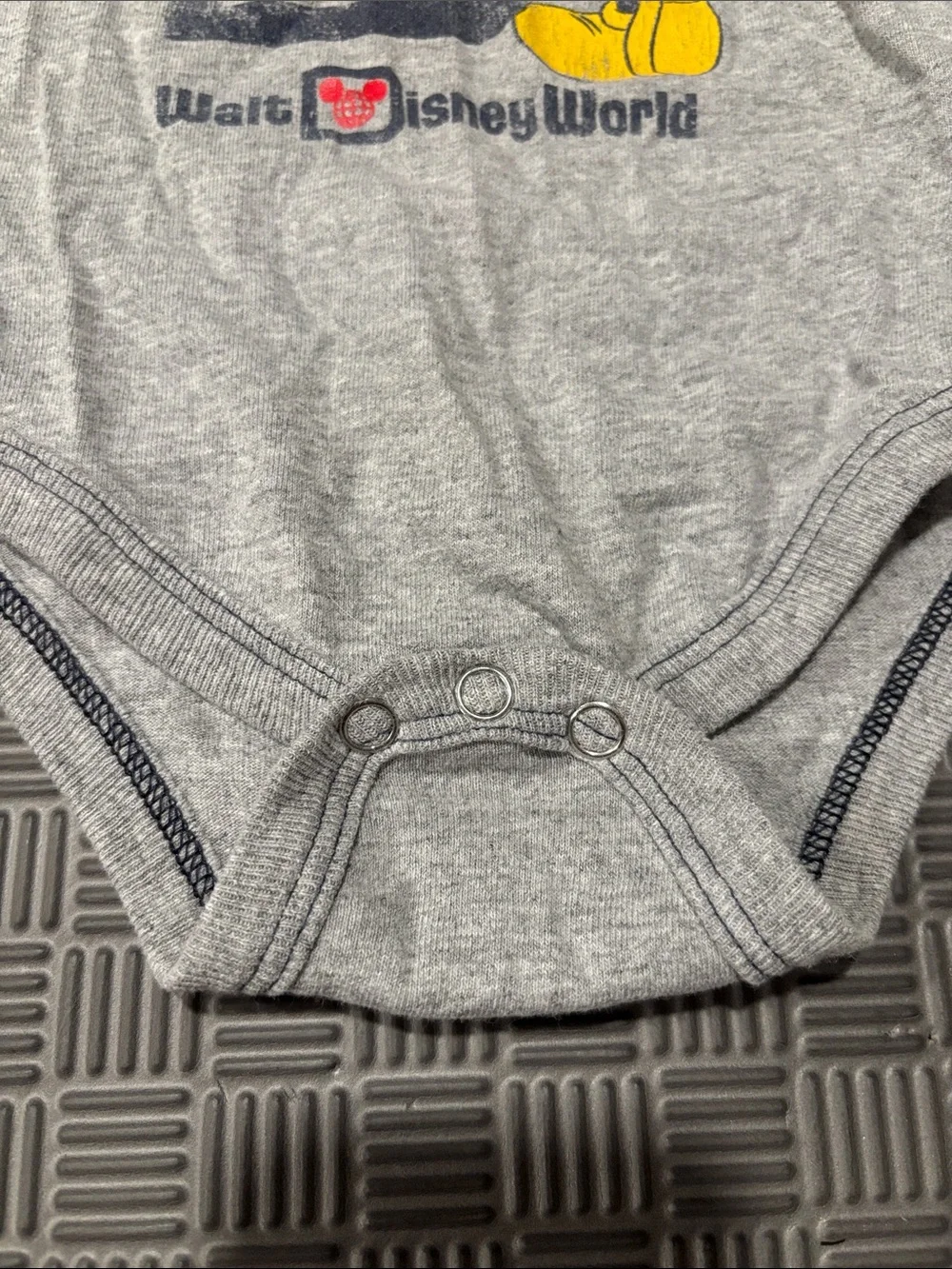 WDW Disney Baby Onesie Mickey Mouse Gray Baby One-Piece